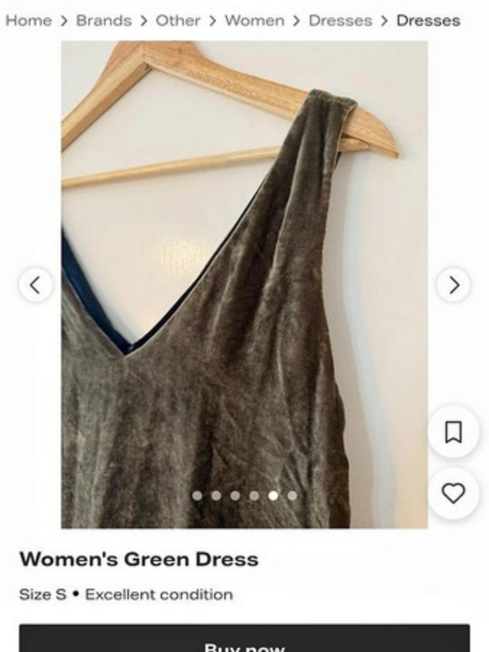 NWT-Melloday Olive Green Crushed Velvet V-Neck Mini Dress Small, Holidays, Gift